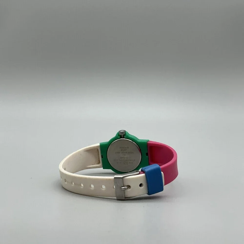 Vintage Armitron Womens Watch 26mm Multicolor Dial Rubber 25/2562 New Battery